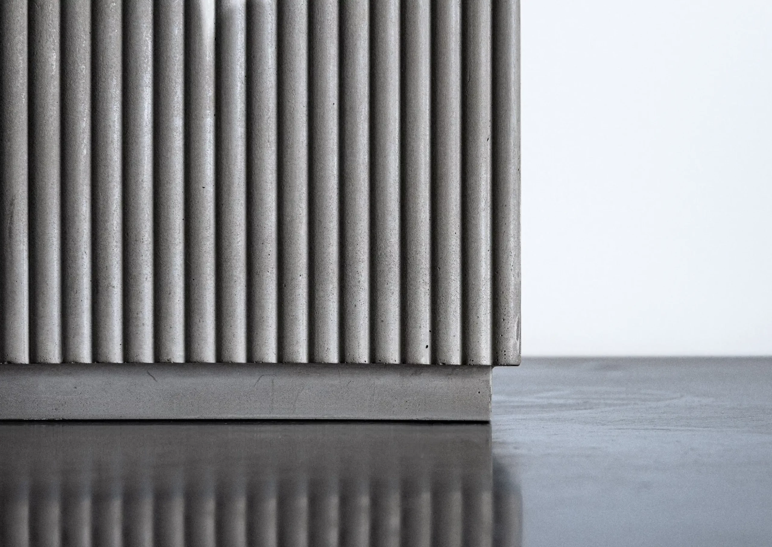 Curb and Strut concrete coffee tables combo, studio view — Lyon Béton
